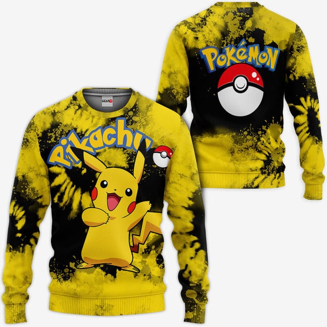 Pikachu Premium Outerwear Tie Dye Anime