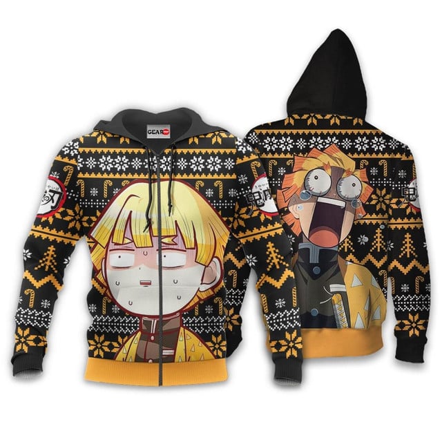 Zenitsu Premium Outerwear Ugly Christmas For Fan