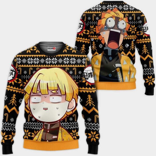 Zenitsu Premium Outerwear Ugly Christmas For Fan