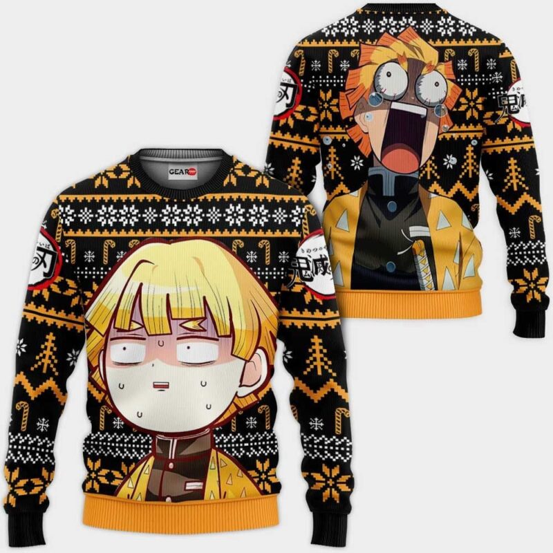 Zenitsu Premium Outerwear Ugly Christmas For Fan
