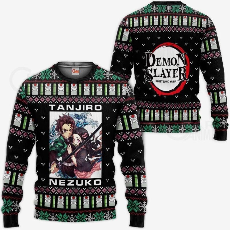 Tanjiro And Nezuko Ugly Christmas Sweater Gift
