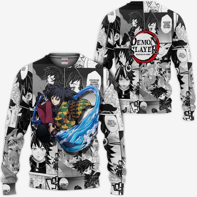 Giyu Tomioka Premium Outerwear Demon Slayer Manga Style