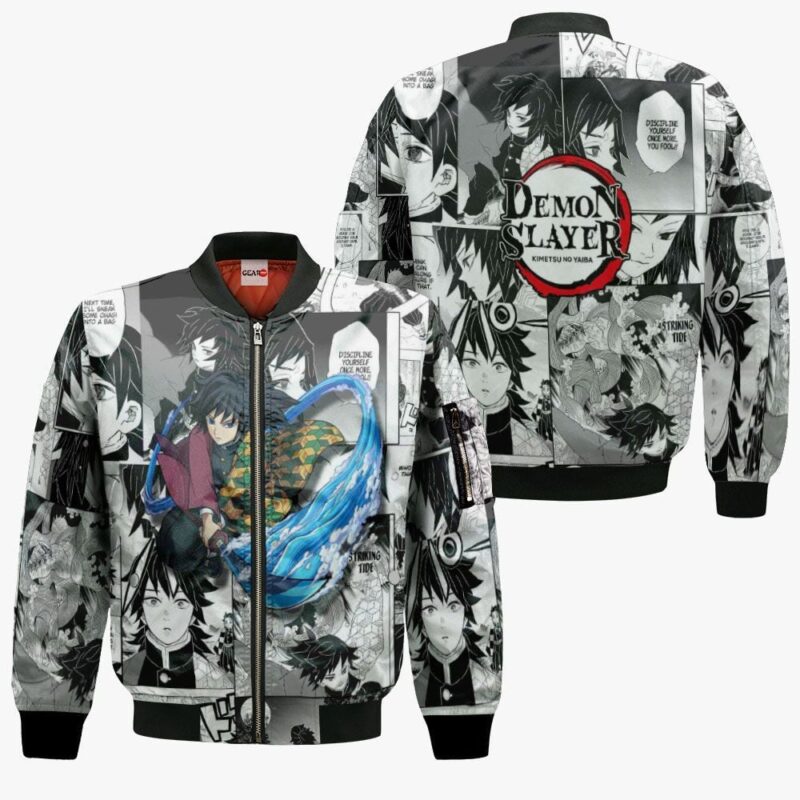 Giyu Tomioka Premium Outerwear Demon Slayer Manga Style