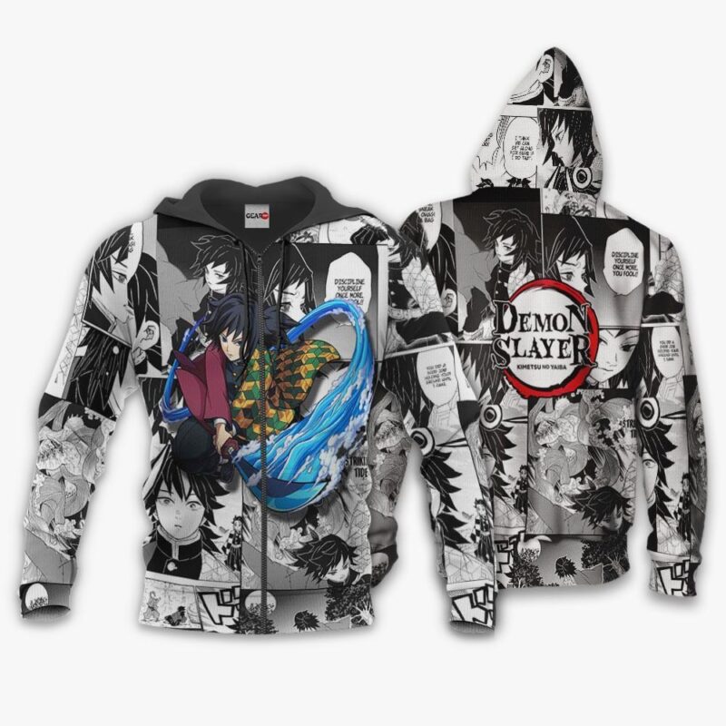Giyu Tomioka Premium Outerwear Demon Slayer Manga Style