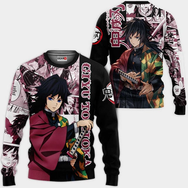 Giyu Tomioka Premium Outerwear Manga Style