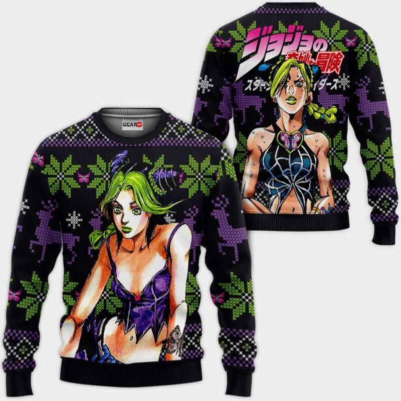 Jolyne Cujoh Ugly Christmas Sweater JJBA Xmas Gifts