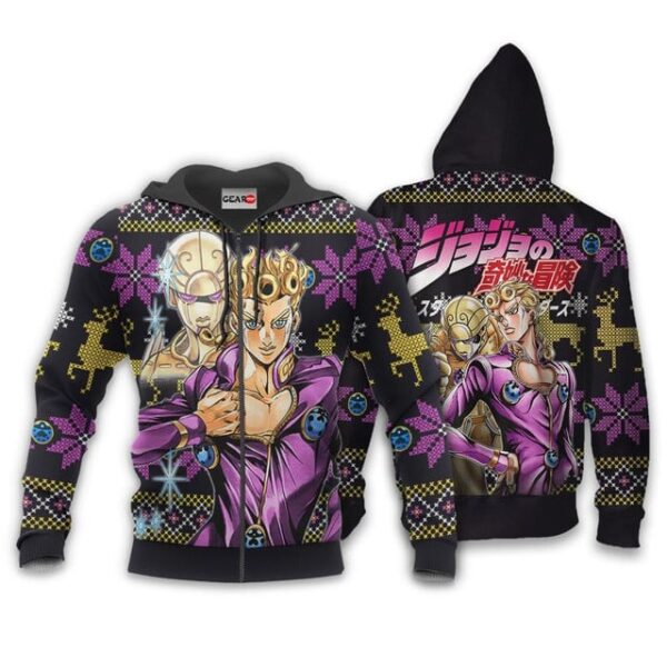 Giorno Giovanna Ugly Christmas Sweater JJBA Xmas Gifts