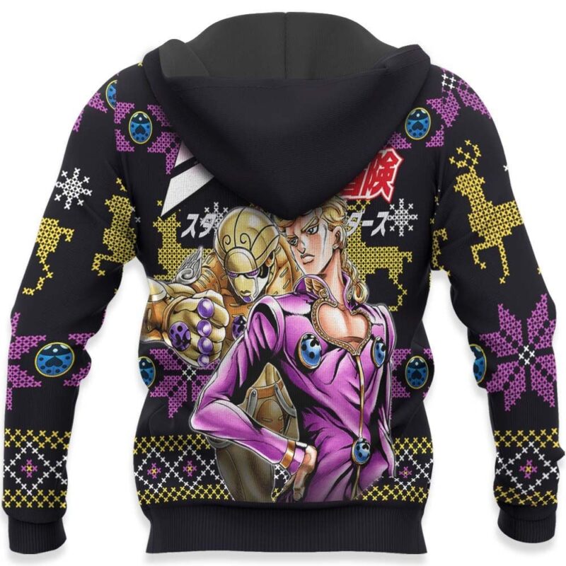 Giorno Giovanna Ugly Christmas Sweater JJBA Xmas Gifts