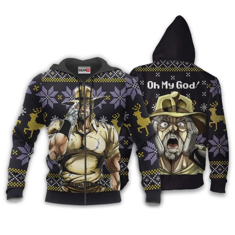 Joseph Joestar Ugly Christmas Sweater JJBA Xmas Gifts