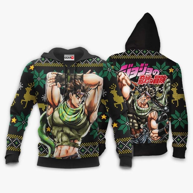 Joseph Joestar Ugly Christmas Sweater JJBA Xmas Gifts