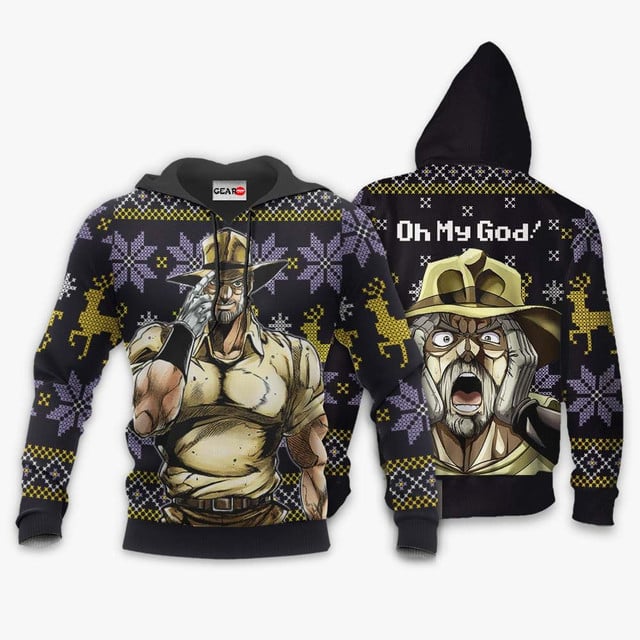 Joseph Joestar Ugly Christmas Sweater JJBA Xmas Gifts