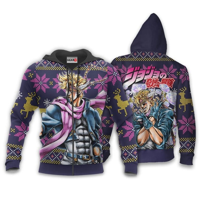 Caesar Anthonio Zeppeli Ugly Christmas Sweater JJBA Xmas Gifts