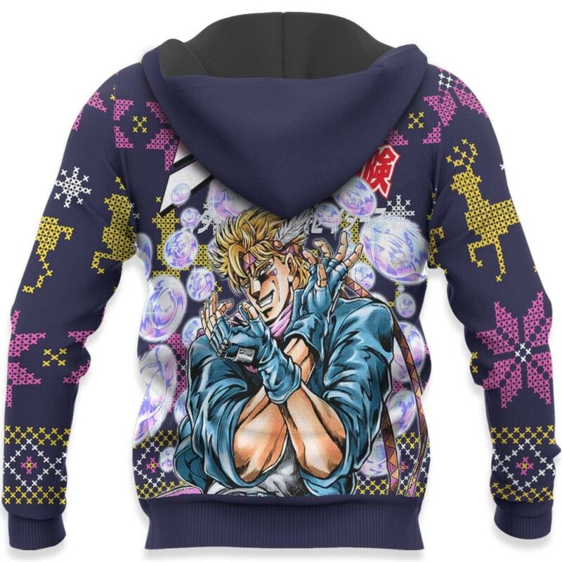 Caesar Anthonio Zeppeli Ugly Christmas Sweater JJBA Xmas Gifts