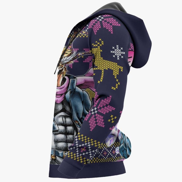 Caesar Anthonio Zeppeli Ugly Christmas Sweater JJBA Xmas Gifts