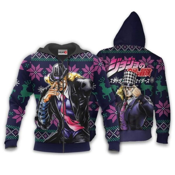 Robert Speedwagon Ugly Christmas Sweater JJBA Xmas Gifts