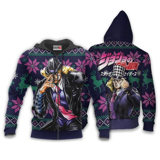 Robert Speedwagon Ugly Christmas Sweater JJBA Xmas Gifts