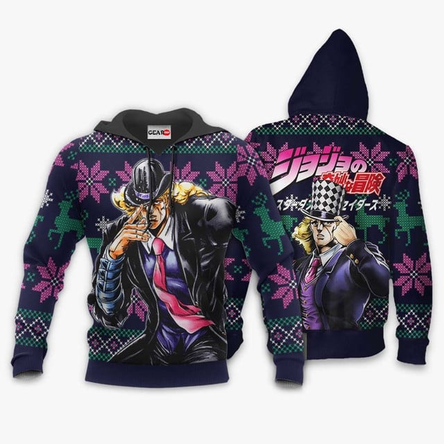 Robert Speedwagon Ugly Christmas Sweater JJBA Xmas Gifts