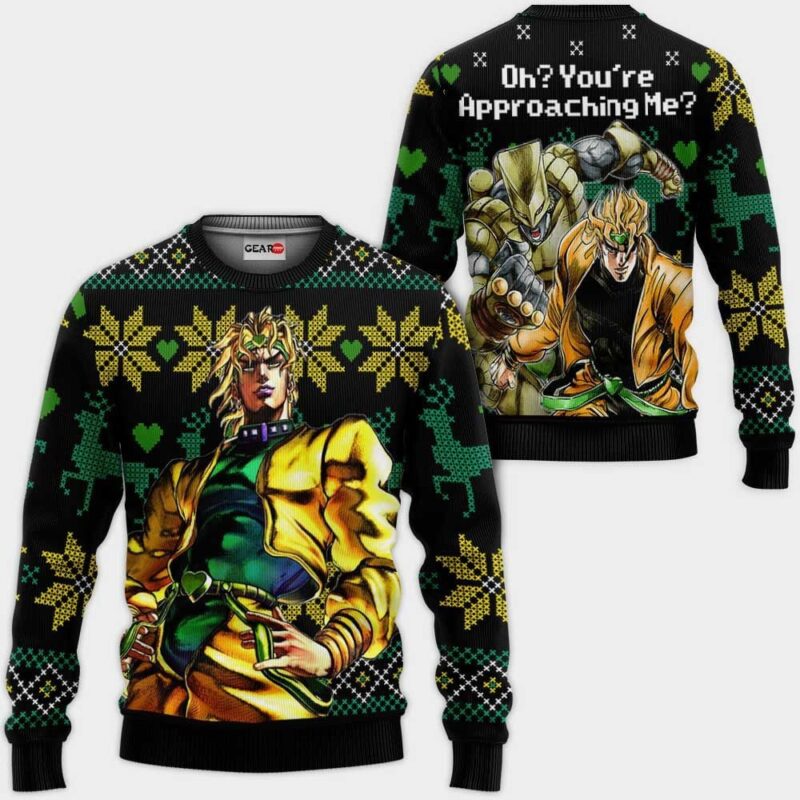 Dio Brando Ugly Christmas Sweater Oh You're Approaching Me jj's Xmas Gifts
