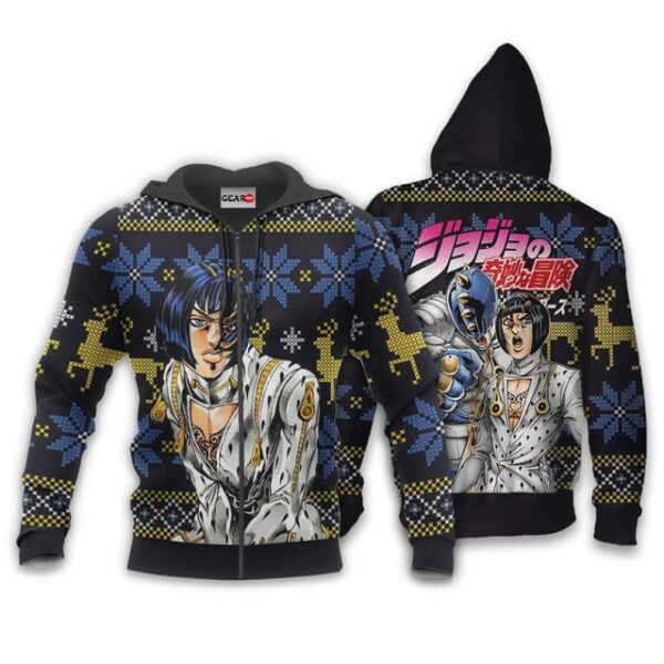 Bruno Bucciarati Ugly Christmas Sweater JJBA Xmas Gifts