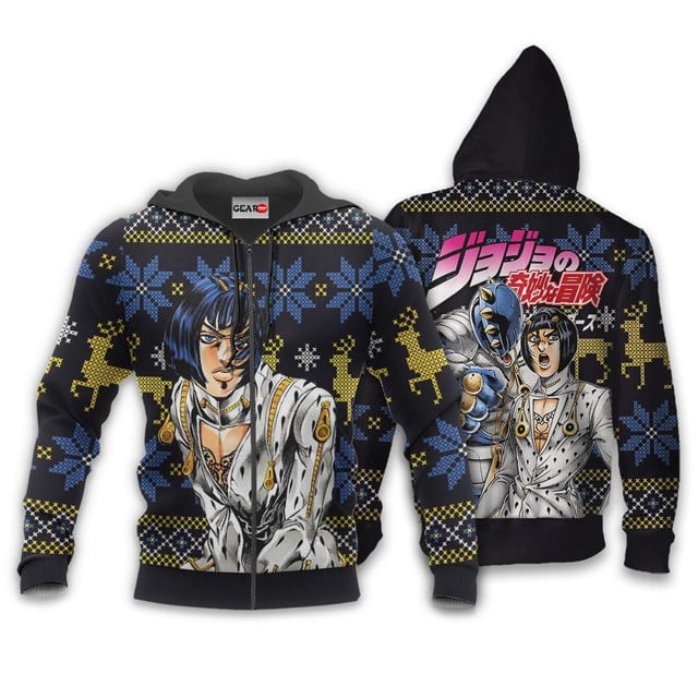Bruno Bucciarati Ugly Christmas Sweater JJBA Xmas Gifts