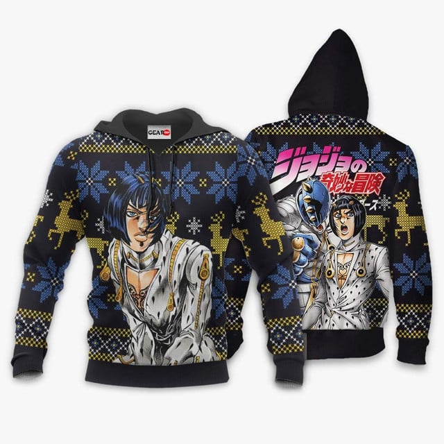 Bruno Bucciarati Ugly Christmas Sweater JJBA Xmas Gifts