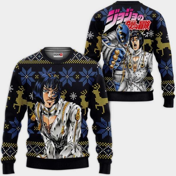 Bruno Bucciarati Ugly Christmas Sweater JJBA Xmas Gifts