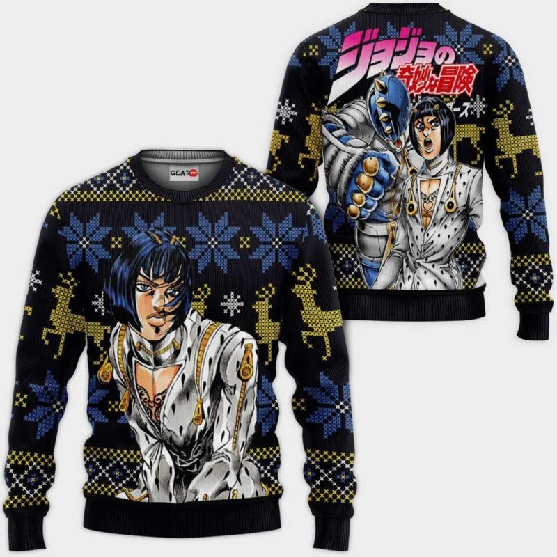 Bruno Bucciarati Ugly Christmas Sweater JJBA Xmas Gifts