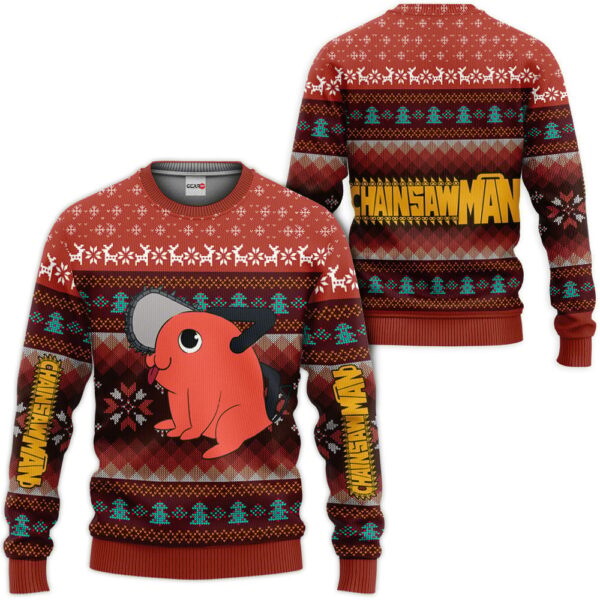Pochita Ugly Christmas Sweater