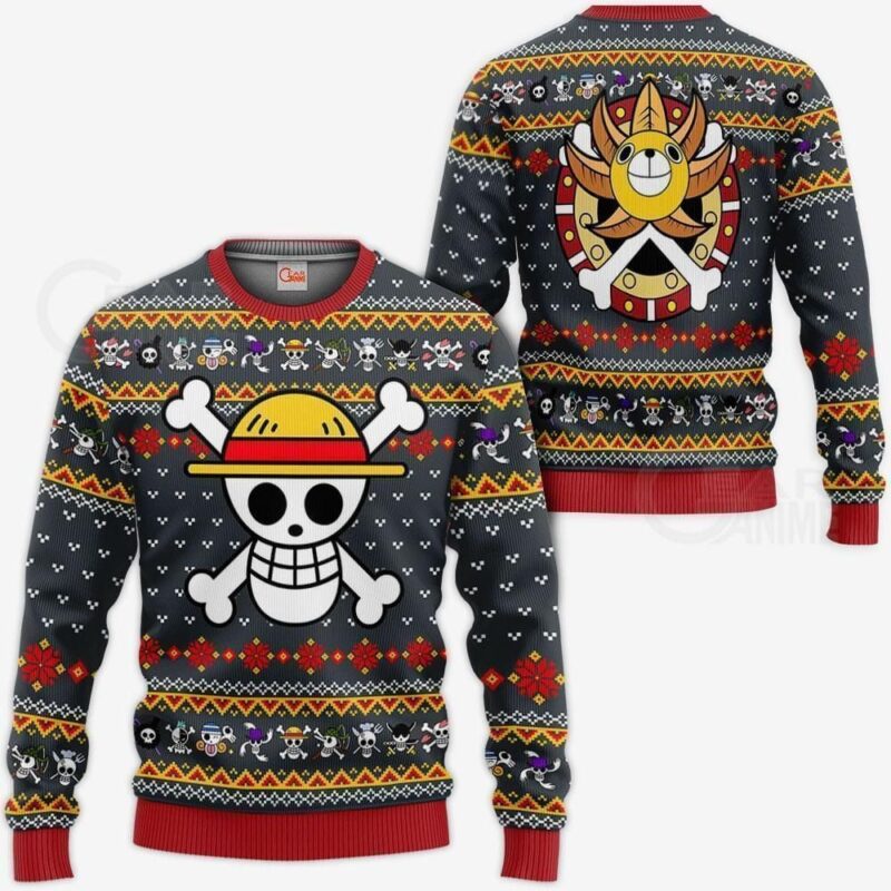 Straw Hat Pirates Jolly Roger Ugly Christmas Sweater