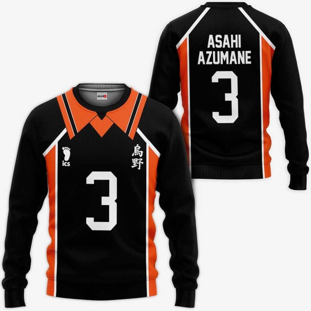 Karasuno Asahi Azumane Uniform Premium Outerwear Num 3