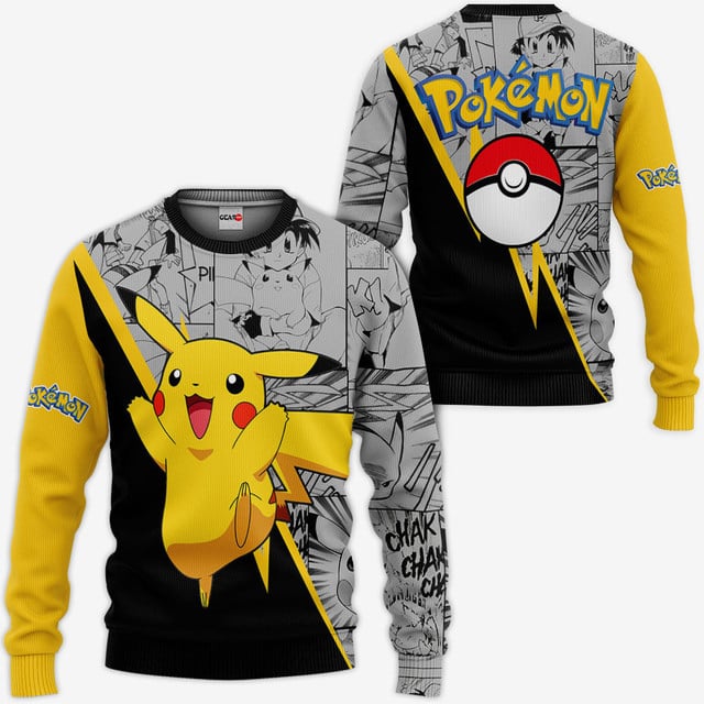 Pikachu Premium Outerwear Manga Style