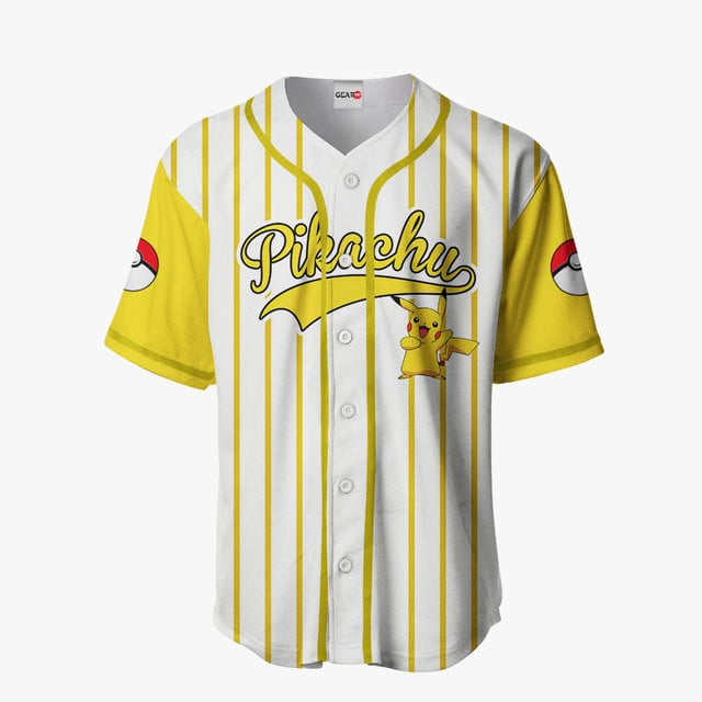 Pikachu Baseball Jersey Pokemon Anime