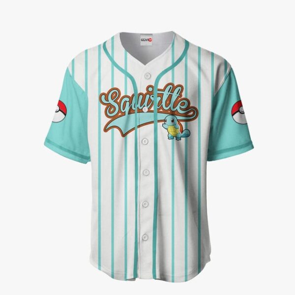 Squirtle Baseball Jersey Pokemon Anime
