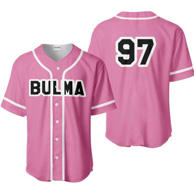 Bulma Pink Baseball Jersey Cosplay Style