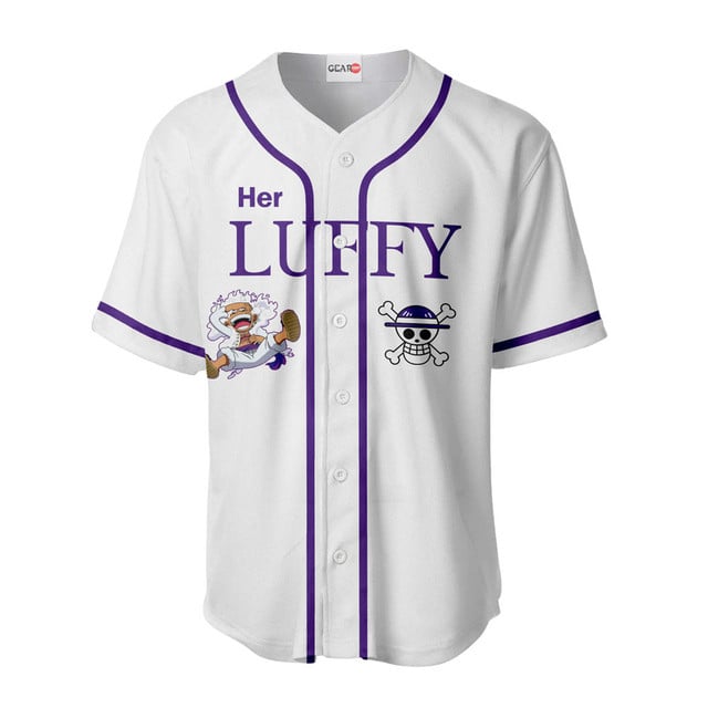 Her Luffy Gear 5 Baseball Jersey Custom Name