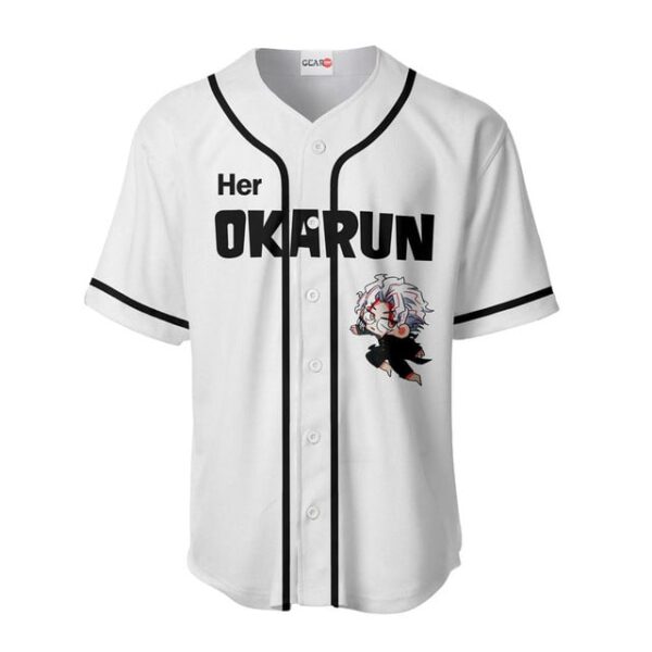 Her Okarun Baseball Jersey Custom Name