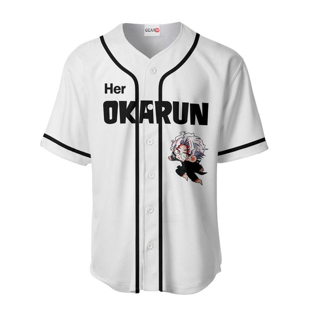Her Okarun Baseball Jersey Custom Name