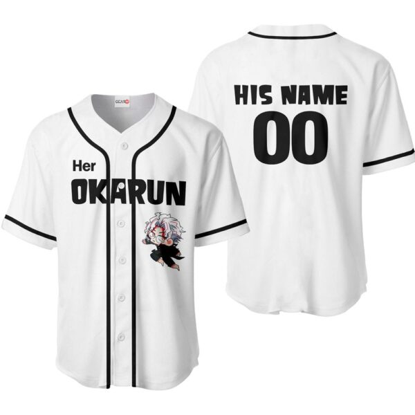 Her Okarun Baseball Jersey Custom Name