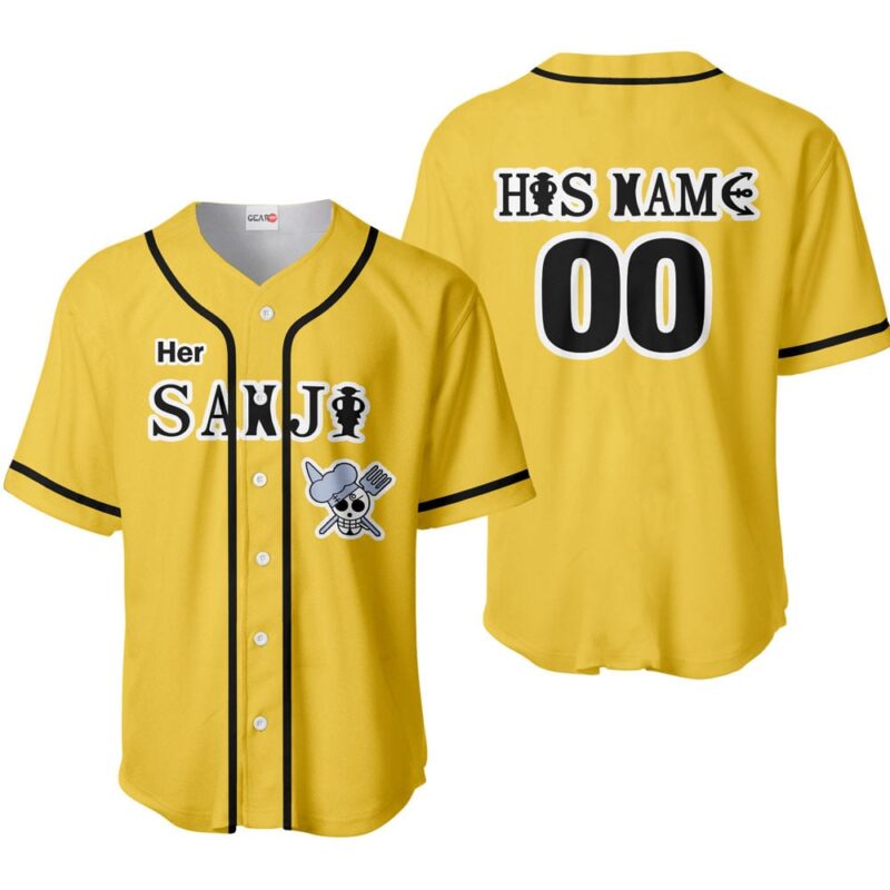 Her Sanji Baseball Jersey Custom Name