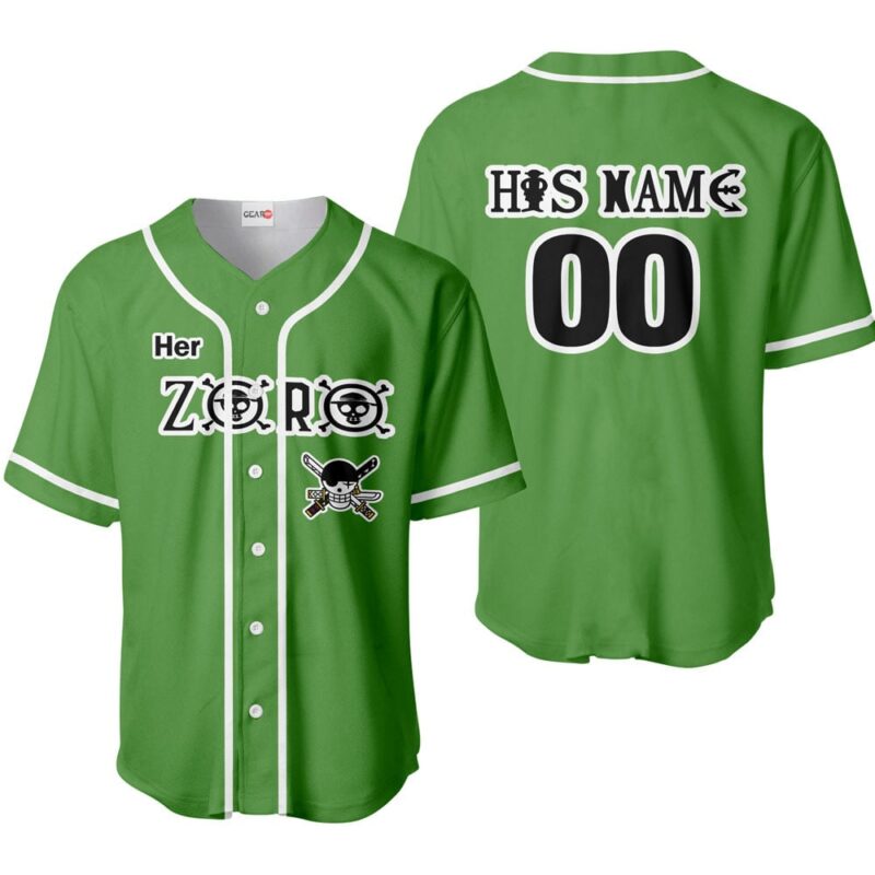 Her Zoro Baseball Jersey Custom Name
