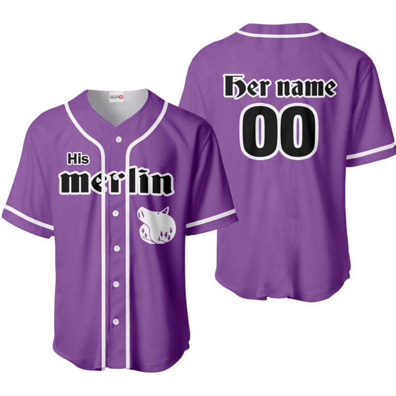His Merlin Baseball Jersey Custom Name
