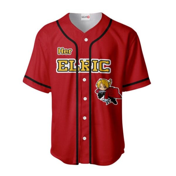 Her Edward Elric Baseball Jersey Custom Name