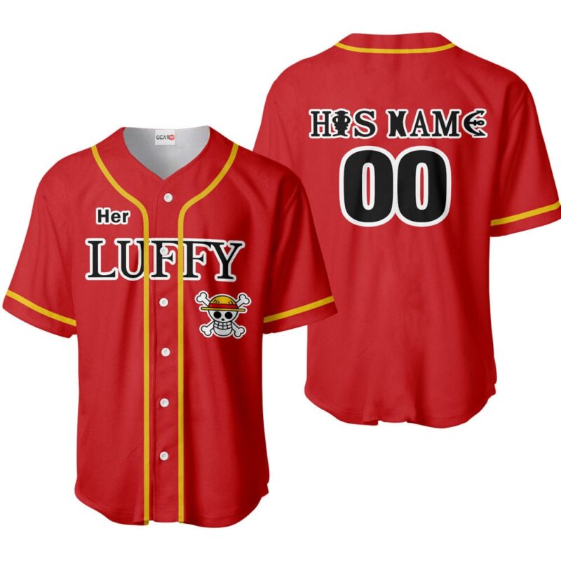 Her Luffy Baseball Jersey Custom Name