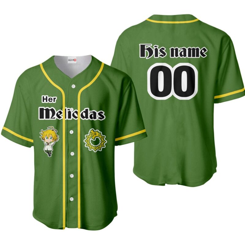 Her Meliodas Baseball Jersey Custom Name