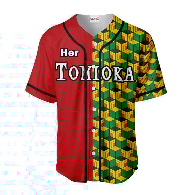 Her Giyu Tomioka Baseball Jersey Custom Name
