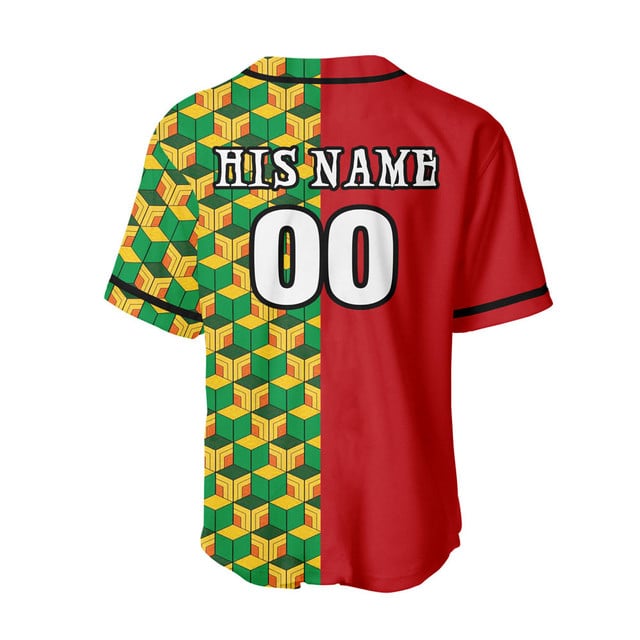 Her Giyu Tomioka Baseball Jersey Custom Name