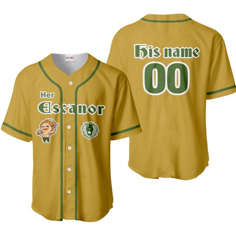 Her Escanor Baseball Jersey Custom Name