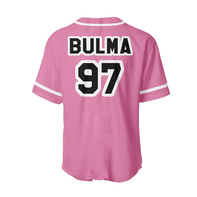 His Bulma Pink Baseball Jersey Custom Name
