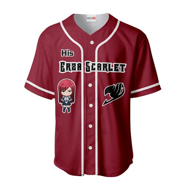 His Erza Scarlet Baseball Jersey Custom Name