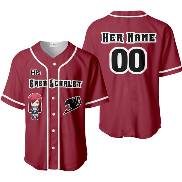 His Erza Scarlet Baseball Jersey Custom Name
